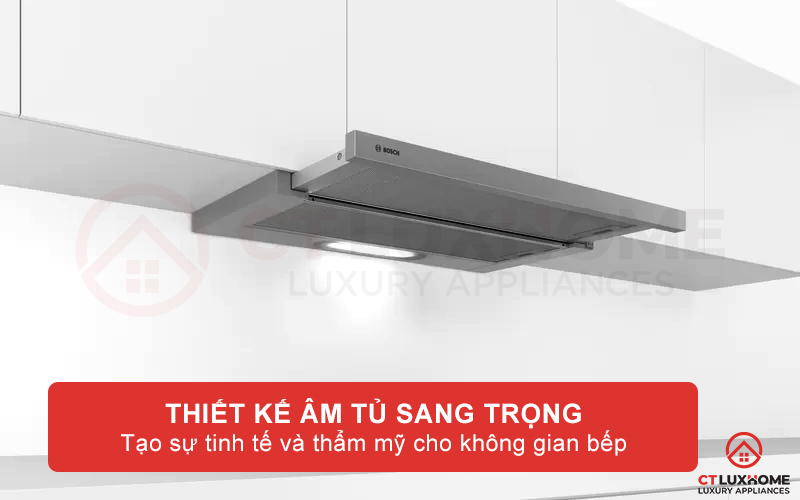 Thiết kế âm tủ sang trọng, tạo sự tinh tế và thẩm mỹ cho không gian bếp