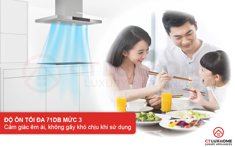 Độ ồn tối đa 71dB không gây khó chịu cho người dùng