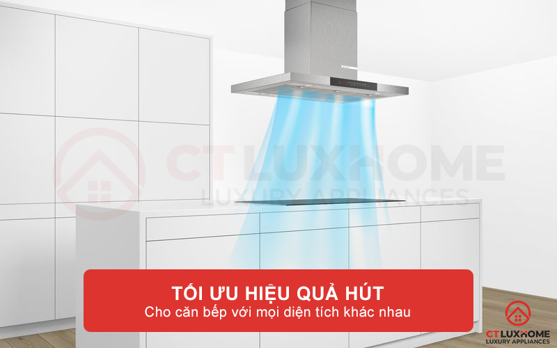 Tối ưu hiệu quả hút cho không gian bếp với mọi diện tích khác nhau