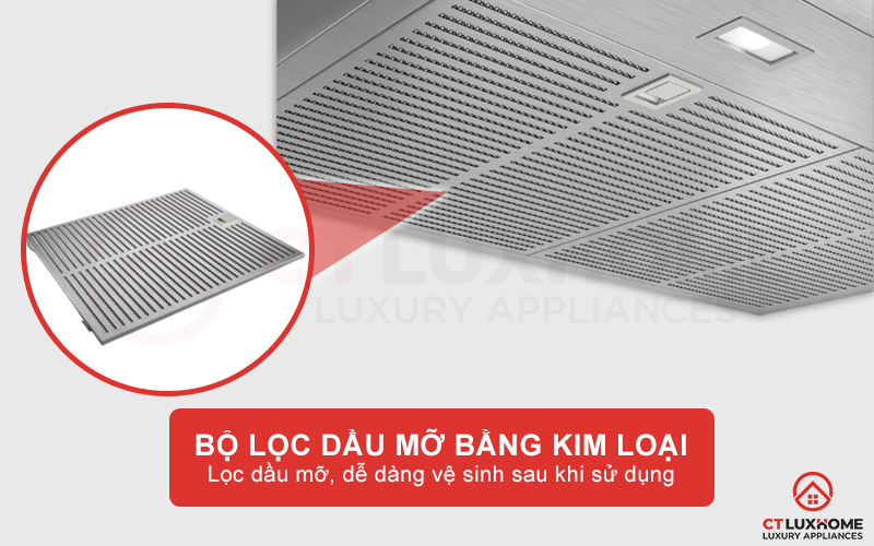 Đảm bảo hiệu suất hút tối đa với bộ lọc mỡ bằng kim loại