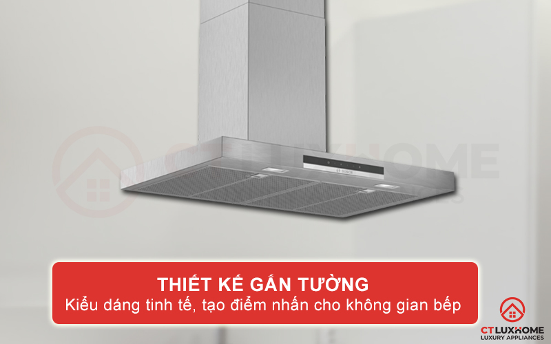 Thiết kế theo kiểu treo tường hiện đại không chỉ giúp tiết kiệm không gian bếp mà còn tôn lên sự sang trọng và tiện nghi