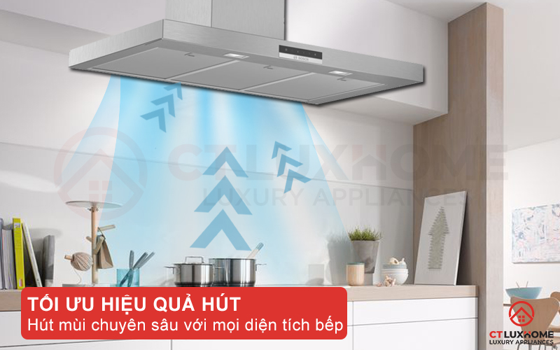 Tối ưu hiệu quả hút hơn cho căn bếp với mọi diện tích khác nhau