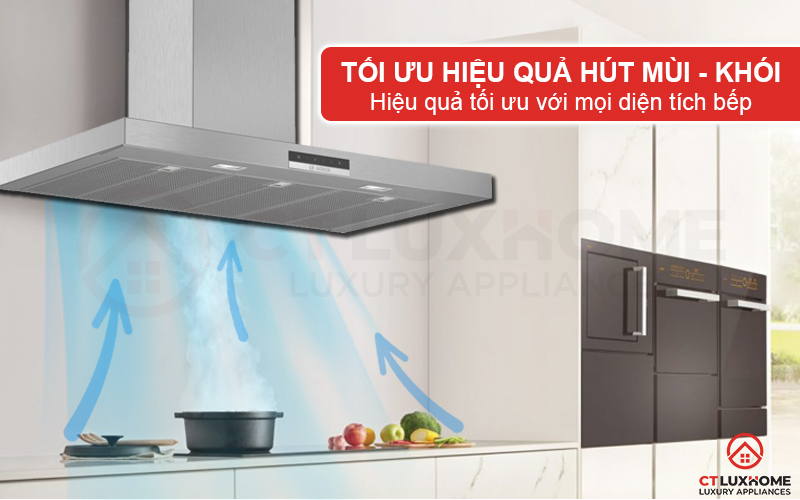 Tối ưu hóa hiệu quả hút hơn cho căn bếp với mọi diện tích khác nhau