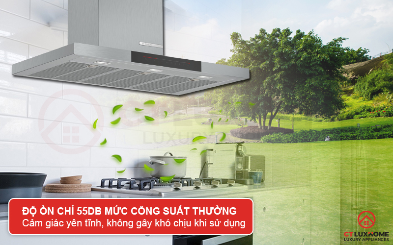 Độ ồn mức 55dB tạo cảm giác yên tĩnh, không gây khó chịu khi sử dụng