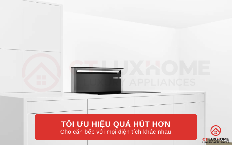 Tối ưu hiệu quả hút hơn cho căn bếp với mọi diện tích khác nhau