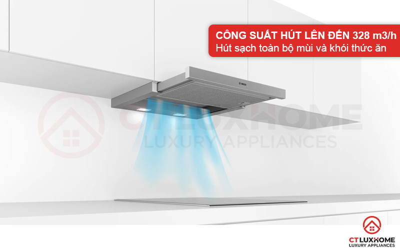 Hút mùi hiệu quả với 2 mức hoạt động