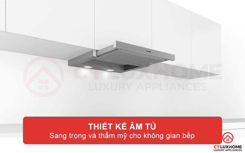 Máy hút mùi âm tủ Bosch DFM063W56B seri 2 là dòng máy sang trọng có thiết kế tiện lợi để lắp vào tủ nhà bếp