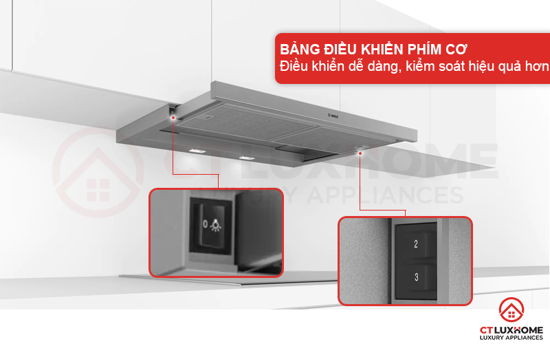 Bảng điều khiển bằng phím cơ dễ dàng sử dụng