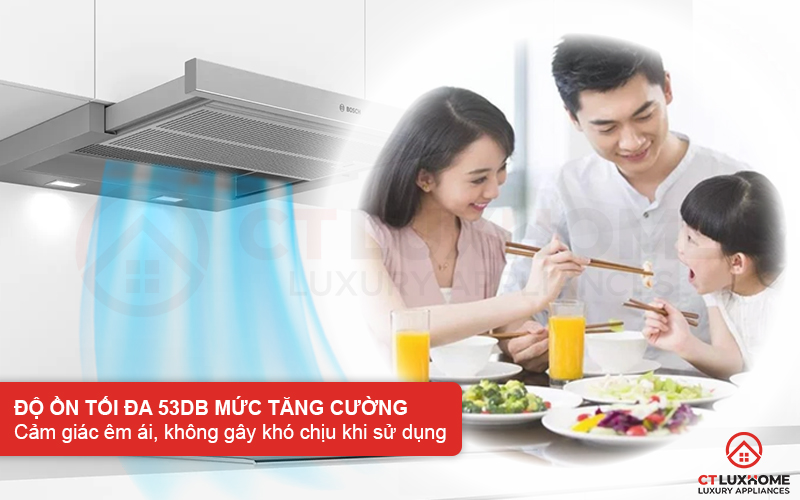 Độ ồn tối đa 53dB không gây cảm giác quá khó chịu cho người dùng