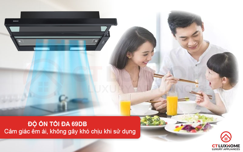 Độ ồn tối đa mức 69db không gây khó chịu cho người dùng
