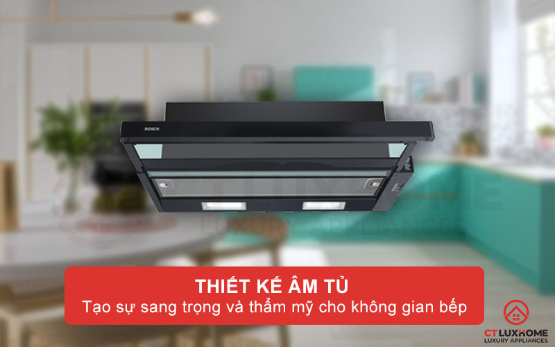 Máy hút mùi Bosch DFT93CA61B âm tủ thiết kế tinh tế tạo thẩm mỹ cao cho không gian bếp