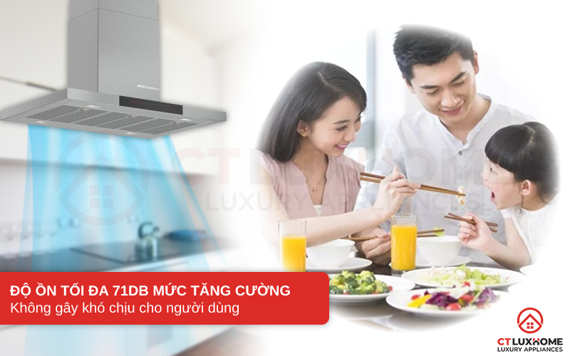 Độ ồn tối đa 71dB mức tăng cường không gây khó chịu cho người dùng