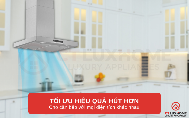 Tối ưu hiệu quả hút hơn cho căn bếp với mọi diện tích khác nhau