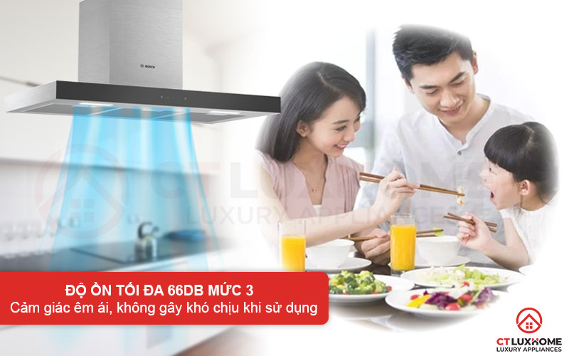 Độ ồn mức 66 dB cho cảm giác êm ái, không gây khó chịu khi sử dụng