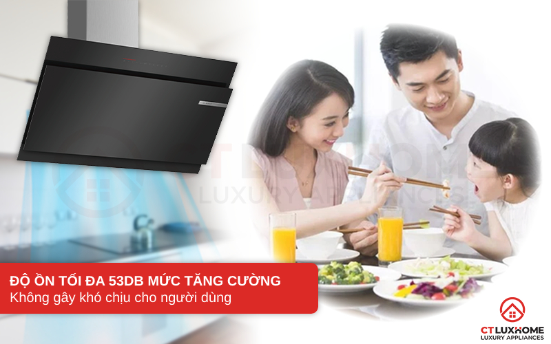 Độ ồn yên tĩnh 53dB tạo cảm giác êm ái, không gây khó chịu khi sử dụng