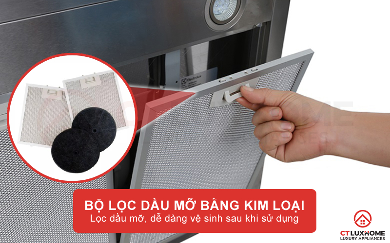 Bộ lọc dầu mỡ lọc sạch cặn thức ăn và dầu mỡ, dễ dàng vệ sinh