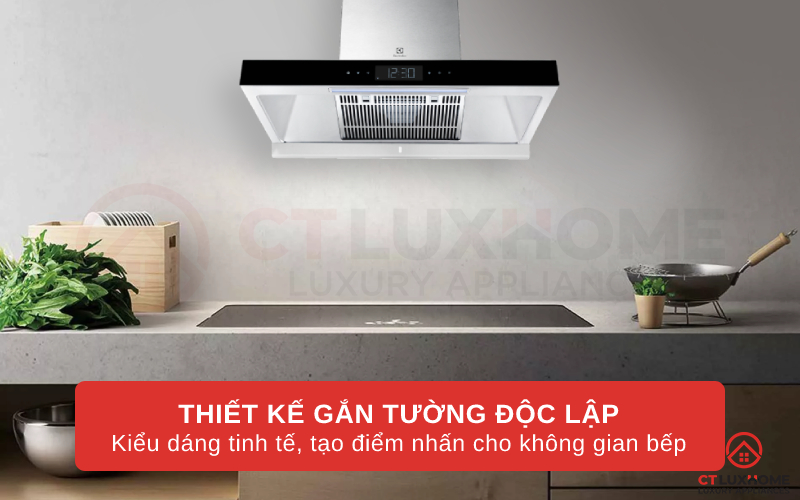 Thiết kế kiểu dáng độc lập tinh tế, tạo điểm nhấn cho không gian bếp