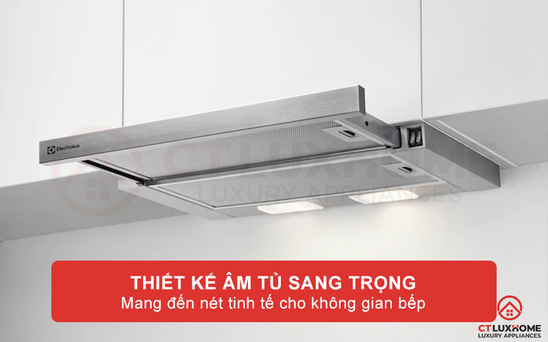 Thiết kế âm tủ sang trọng, tạo sự thẩm mỹ cho không gian bếp