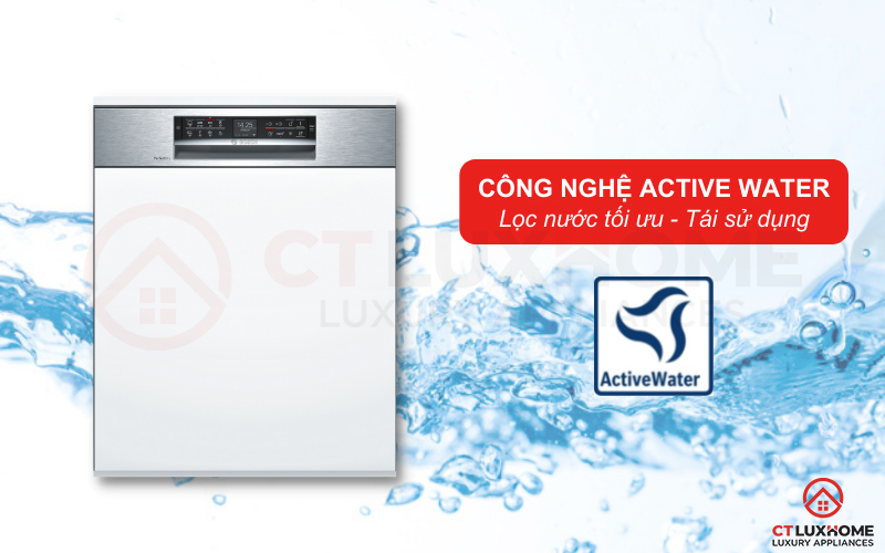 Tối ưu lượng nước rửa cho từng chu kỳ nhờ công nghệ ActiveWater