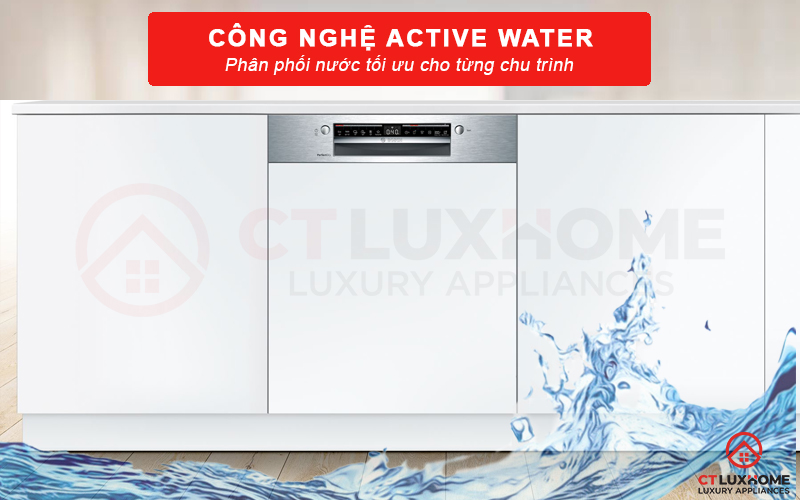 Tối ưu lượng nước rửa cho từng chu kỳ nhờ công nghệ ActiveWater.
