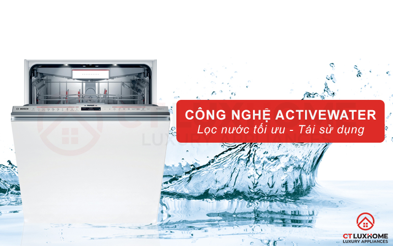 Công nghệ ActiveWater giúp tiết kiệm nước tối ưu.