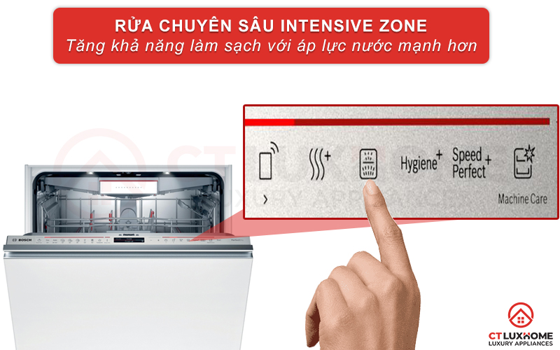 Rửa sạch sâu giàn cuối cùng với chức năng Intensive Zone.