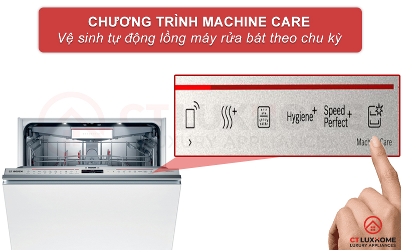 Vệ sinh máy tự động với chương trình Machine Care.