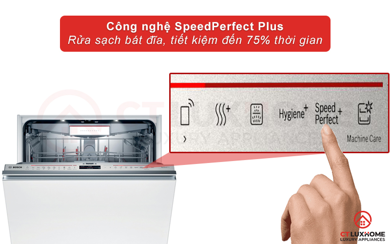 Rửa tăng tốc tiết kiệm thời gian tới 75%.