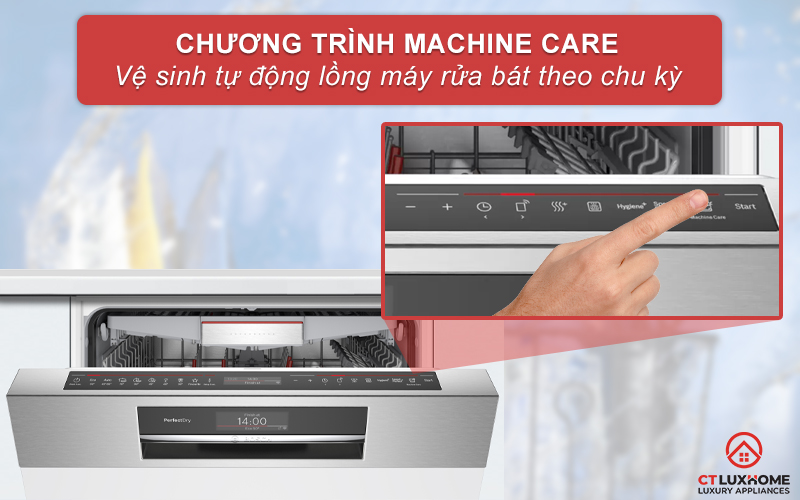 Chương trình vệ sinh máy tự động giúp máy sạch sẽ hơn.