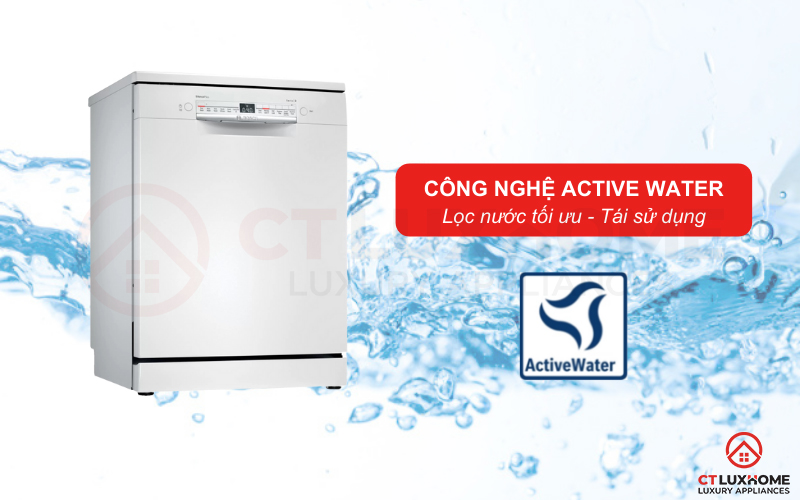 Tối ưu lượng nước rửa cho từng chu kỳ nhờ công nghệ ActiveWater.