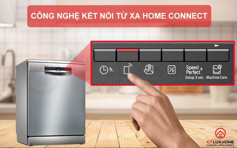 Công nghệ Home Connect kết nối và điều khiển máy rửa bát từ xa