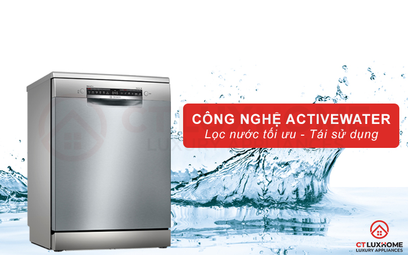 Công nghệ ActiveWater tối ưu lượng nước rửa cho từng chu trình