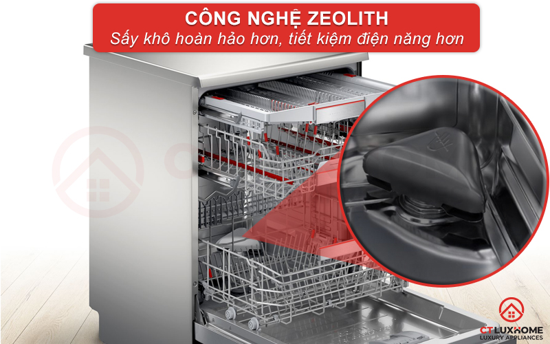 Công nghệ Zeolith giúp sấy khô hoàn hảo, tiết kiệm điện năng hơn.