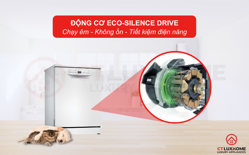 EcoSilence Drive là Động cơ không chổi than, được nghiên cứu giúp làm giảm độ ồn, tiết kiệm năng lượng.