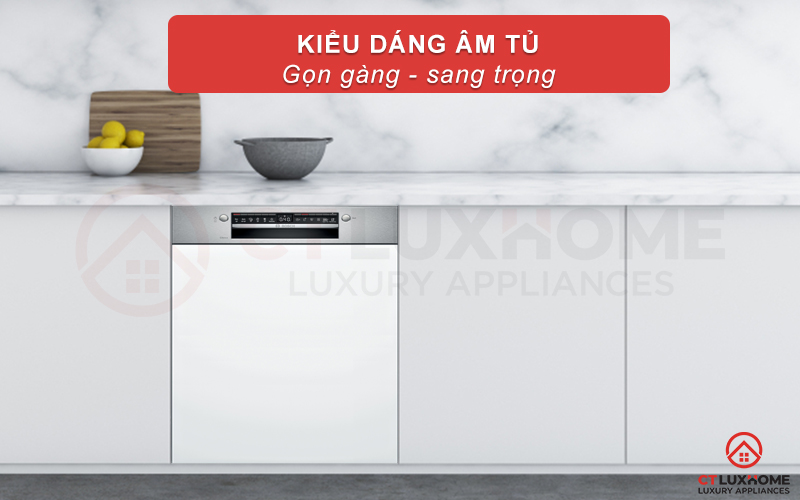 Kiểu dáng bán âm để tích hợp trực tiếp vào tủ bếp