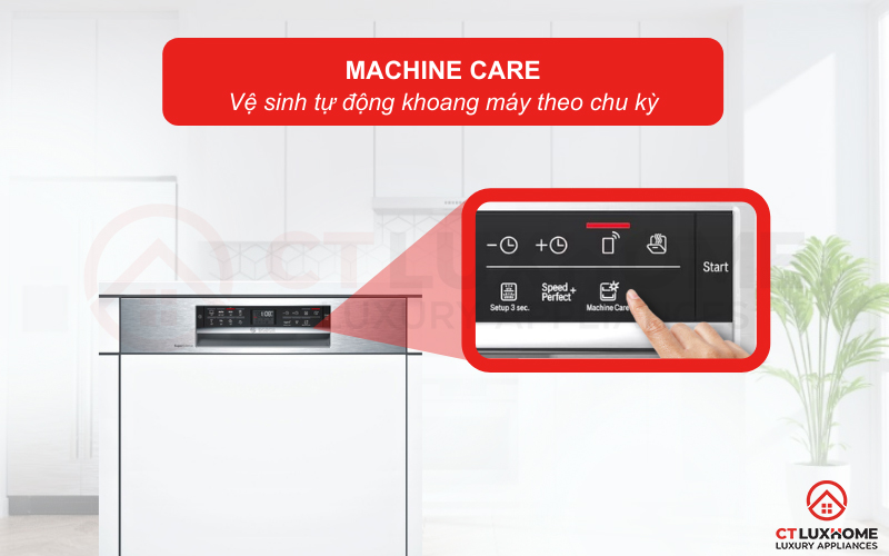 Chức năng Machine Care vệ sinh làm sạch khoang máy tự động