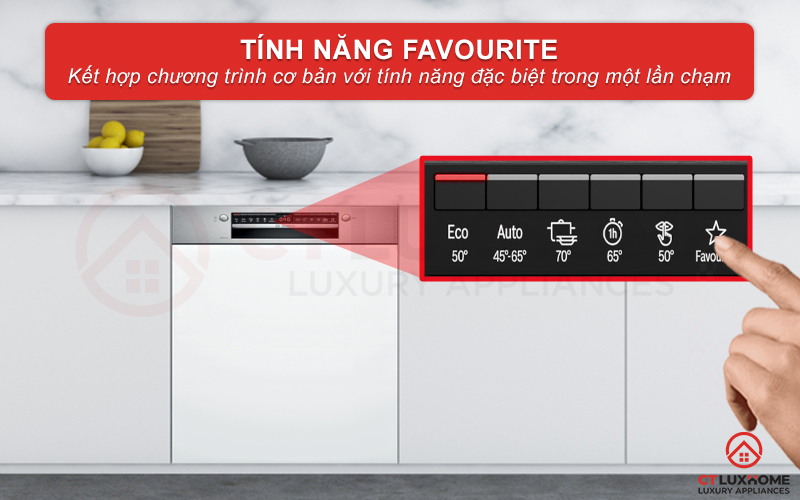Chương trình rửa Favourite kết hợp tính năng cơ bản và đặc biệt