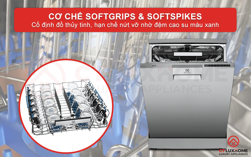 Nâng niu đồ thủy tinh với SoftGrips và SoftSpikes