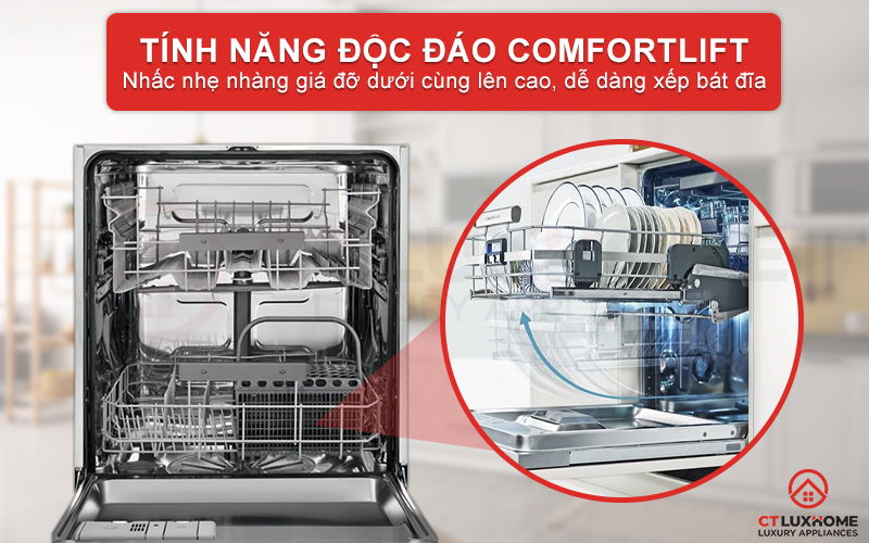 Hệ thống khớp điều chỉnh Comfort Lift linh hoạt