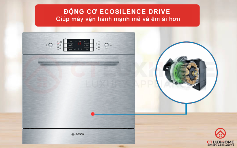 Động cơ EcoSilence Drive giảm tối đa độ ồn của máy và giúp máy hoạt động trơn tru hơn