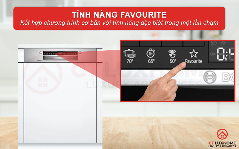 Kết hợp chương trình cơ bản với tính năng đặc biệt trong 1 nút nhấn Favourite