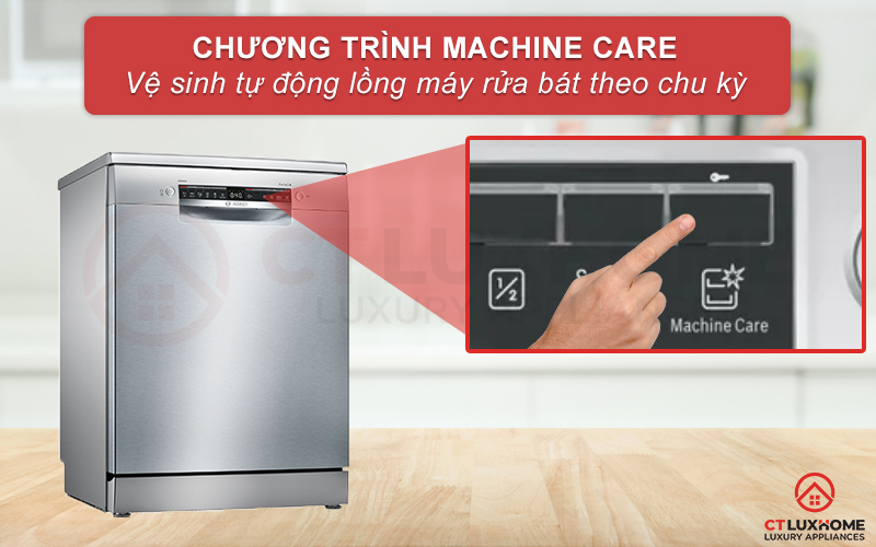 Kích hoạt tính năng Machine Care khi cần vệ sinh khoang máy