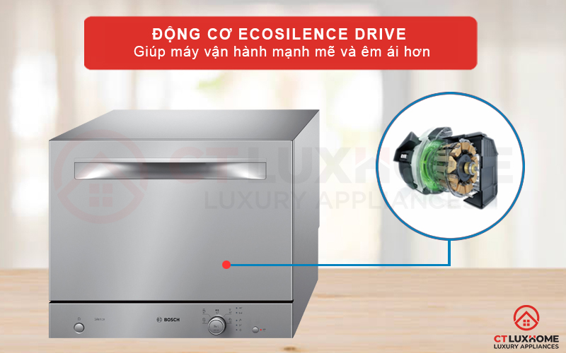 Máy vận hành êm ái với động cơ EcoSilence Drive