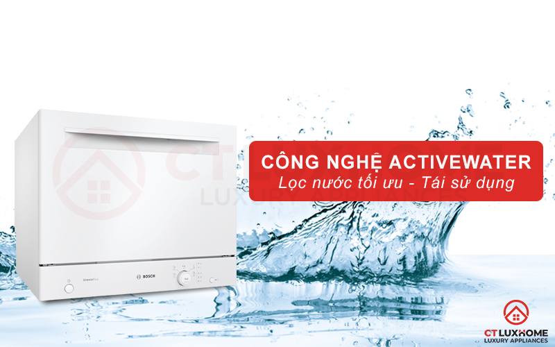 Công nghệ ActiveWater tối ưu lượng nước rửa cho từng chu trình