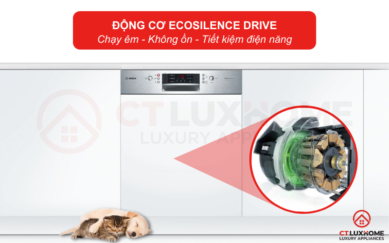 Động cơ EcoSilence Drive giúp máy vận hành êm ái và mạnh mẽ hơn