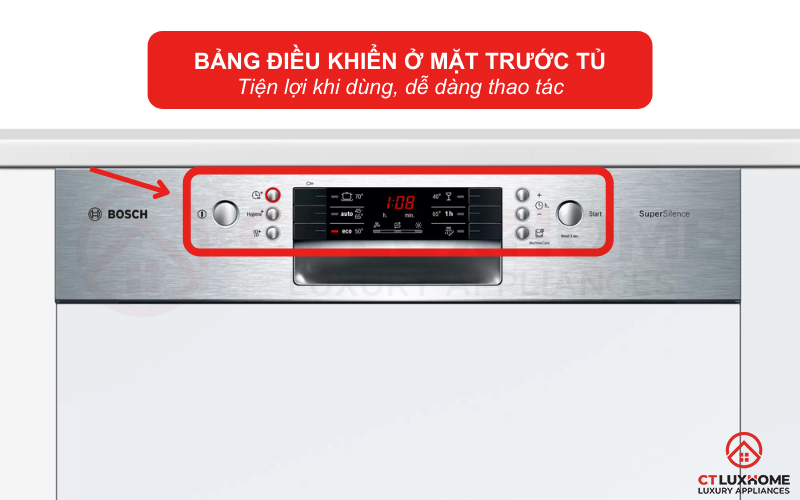 Bảng điều khiển ở mặt mặt trước giúp bạn dễ dàng thao tác