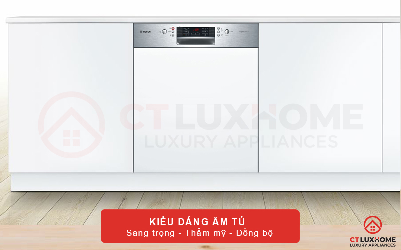 Kiểu dáng âm tủ sang trọng và đồng bộ với hệ tủ bếp trong mọi gia đình
