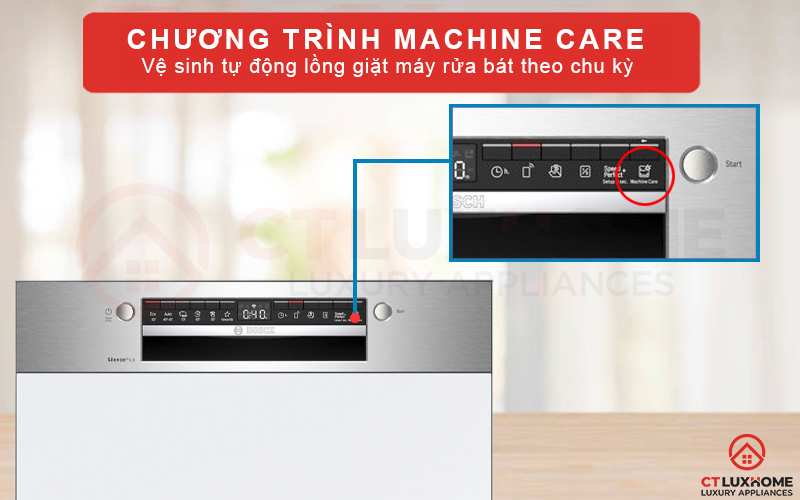 MÁY RỬA BÁT BÁN ÂM BOSCH SMI4ECS14E SERIE 4 13 BỘ 9