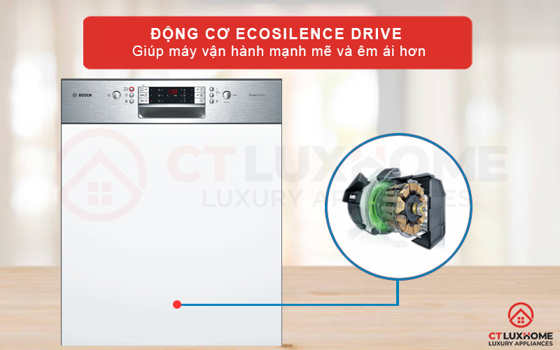 Động cơ không chổi than EcoSilence mang lại hiệu quả vận hành êm ái và yên tĩnh