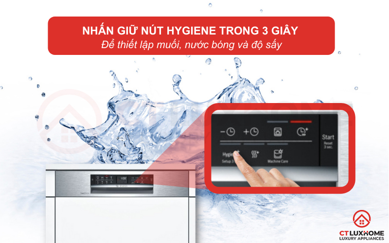 Tính năng Hygiene Plus diệt vi khuẩn, nấm mốc và bảo vệ sức khỏe người dùng.